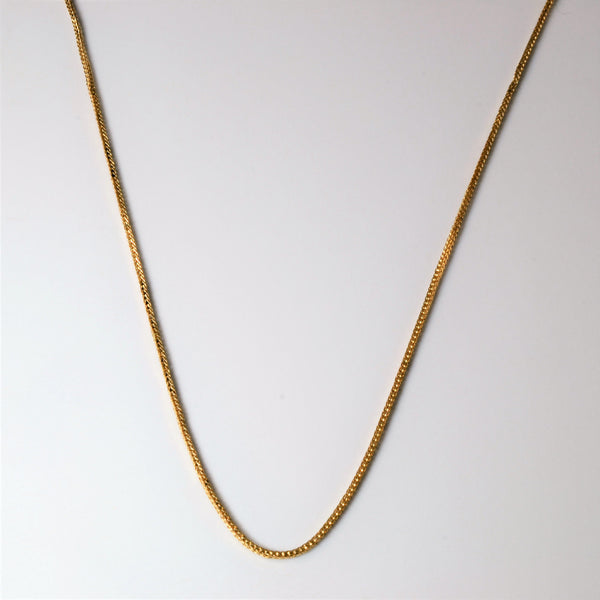 10k Yellow Gold Wheat Chain | 19.5