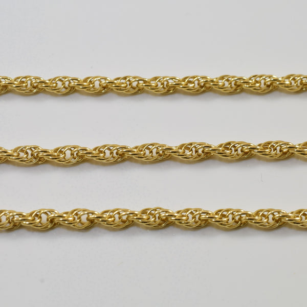 14k Yellow Gold Rope Chain | 26