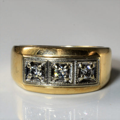 Three Stone Diamond Band | 0.29ctw | SZ 7.75 |