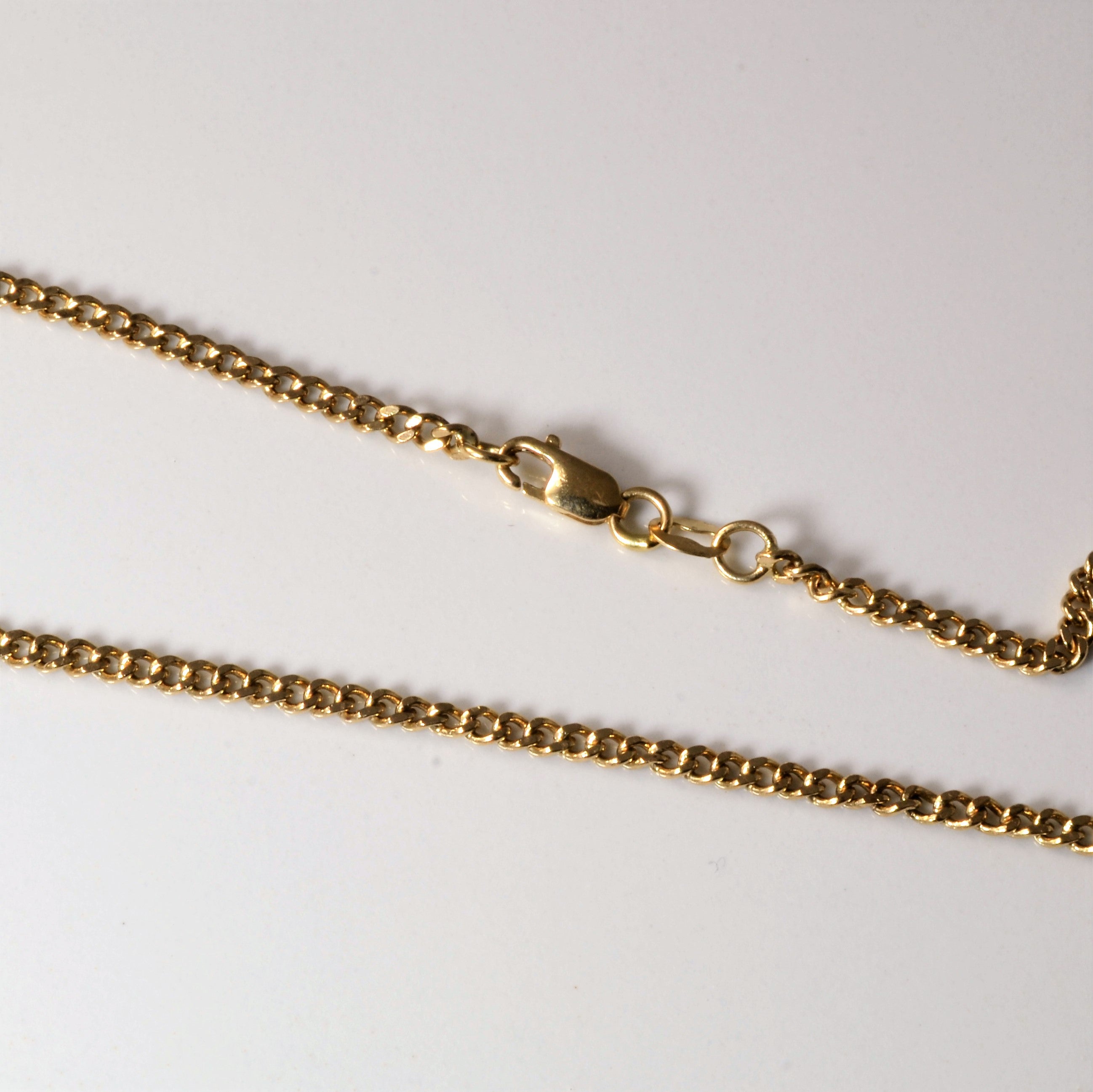 Chaîne gourmette en or jaune 10 carats | 19" | 