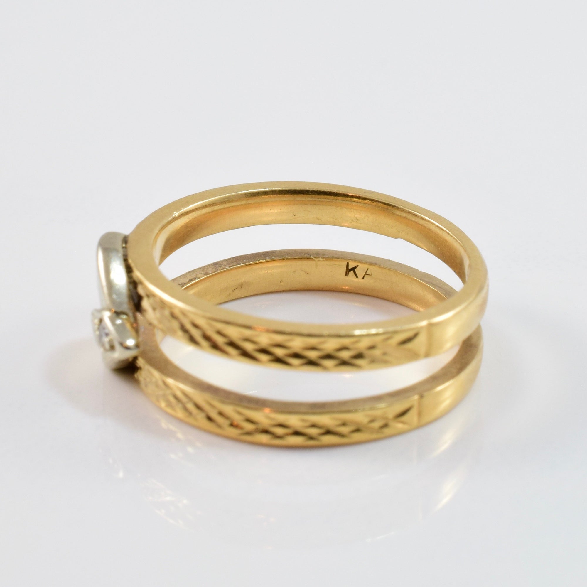 Double Banded Ring | 0.01 ctw SZ 3.75