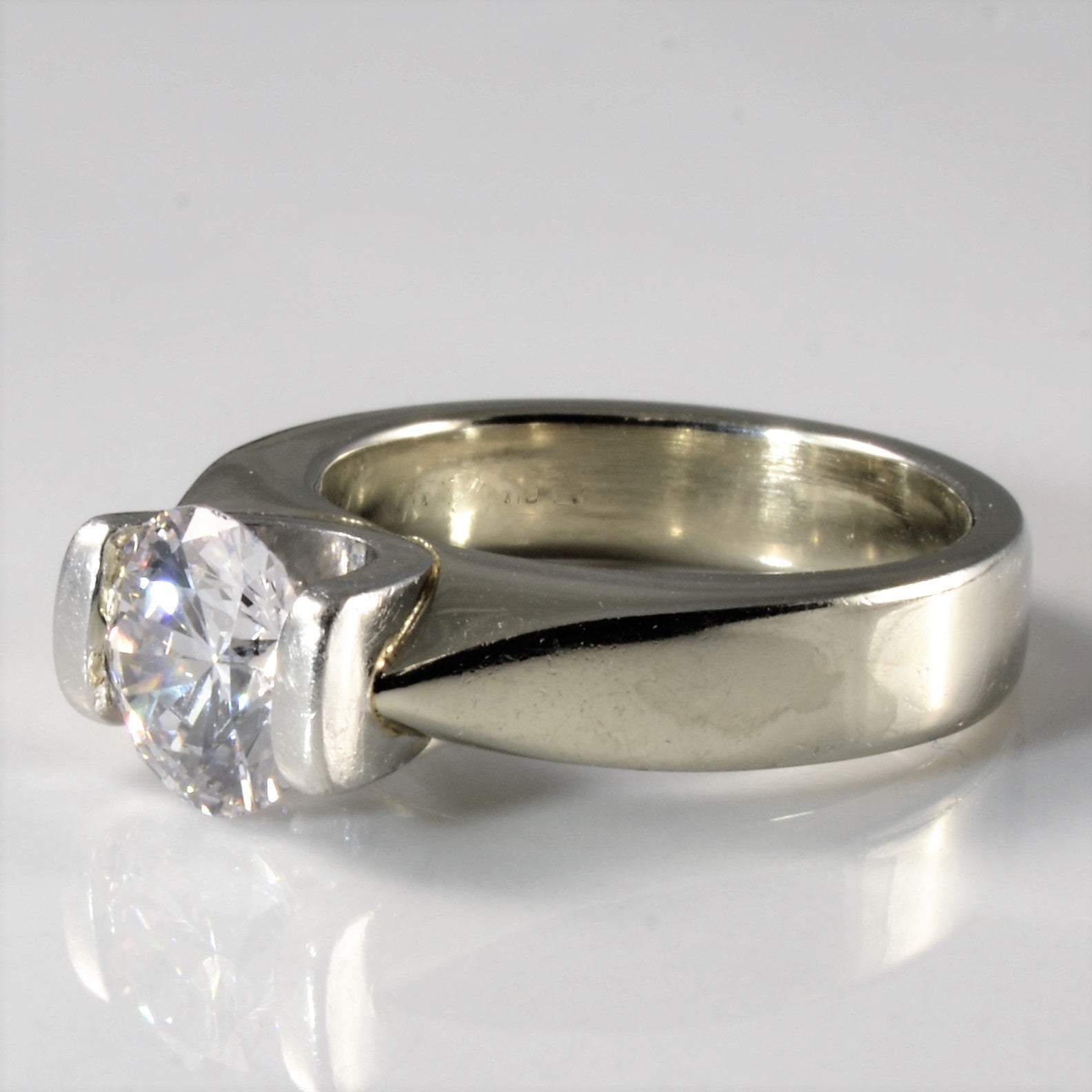 Semi Bezel Set Diamond Engagement Ring | 1.16ct | SZ 4 |