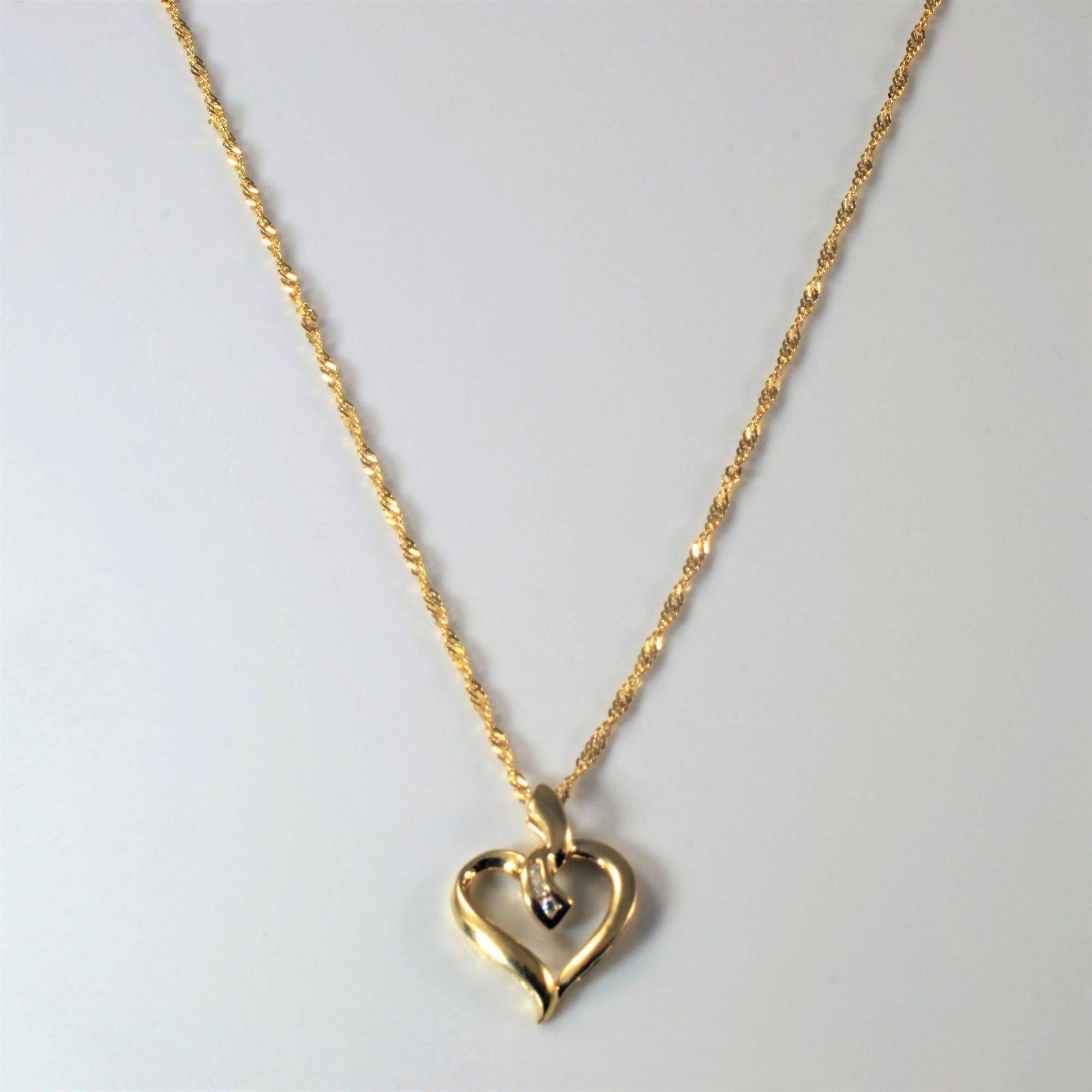Diamond Heart Necklace | 0.05ctw | 18
