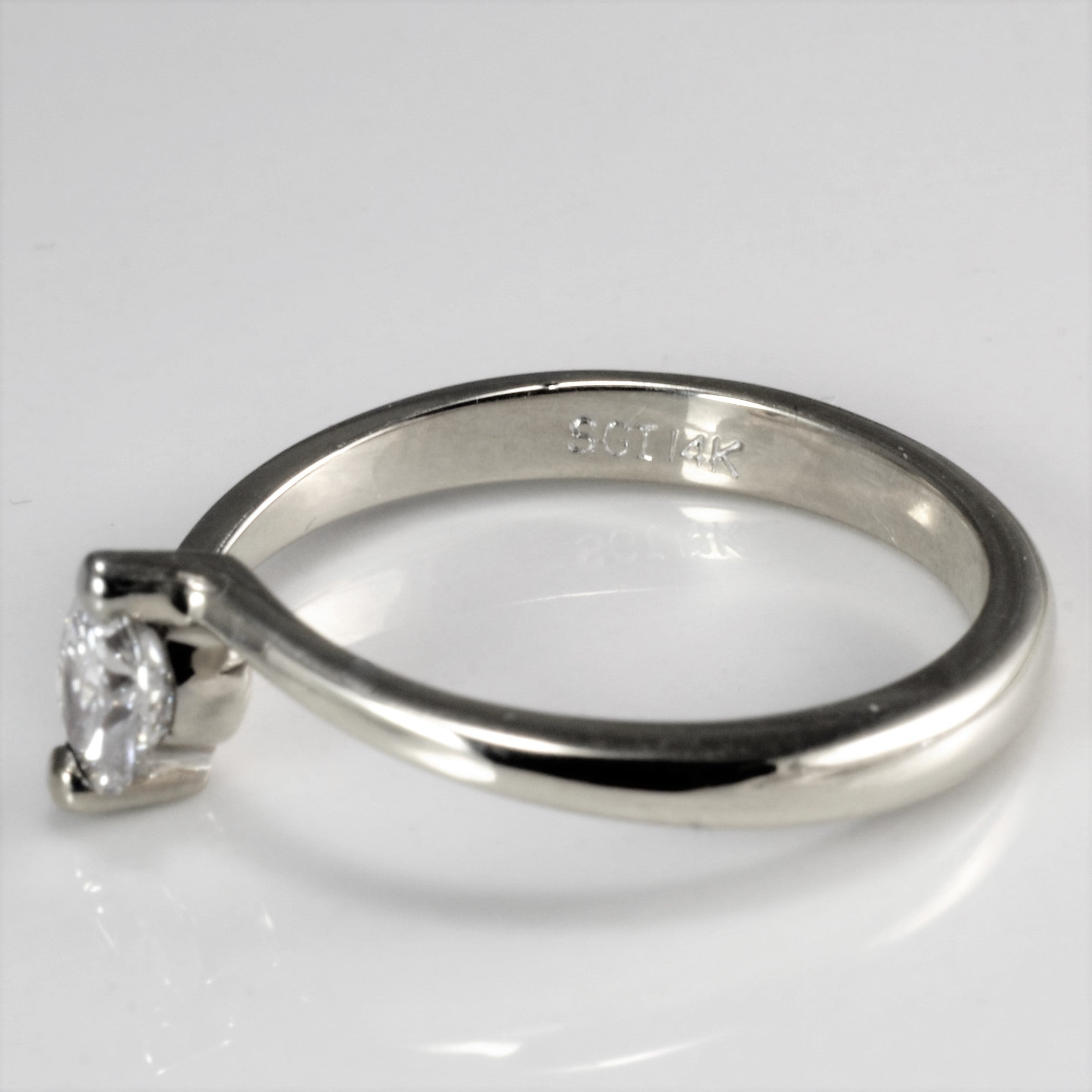 Bypass Two Prong Solitaire Diamond Ring | 0.33 ct, SZ 6.75 |