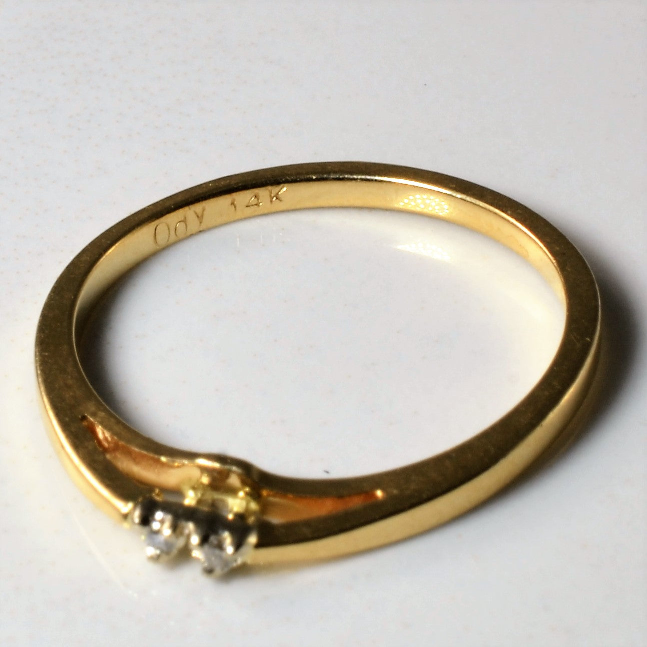 Two Stone Diamond Wedding Band | 0.02ctw | SZ 6 |