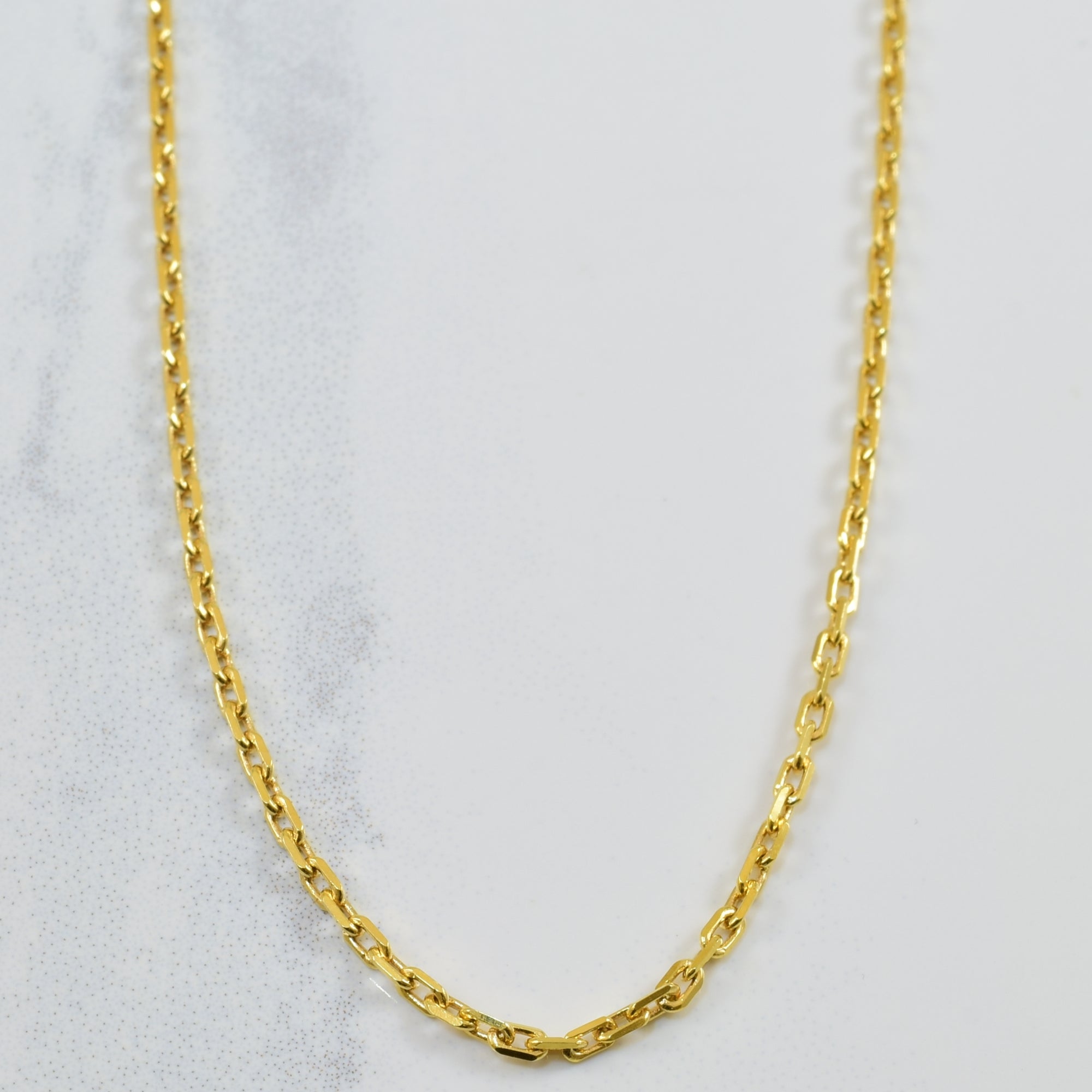 14k Yellow Gold Elongated Cable Chain | 20