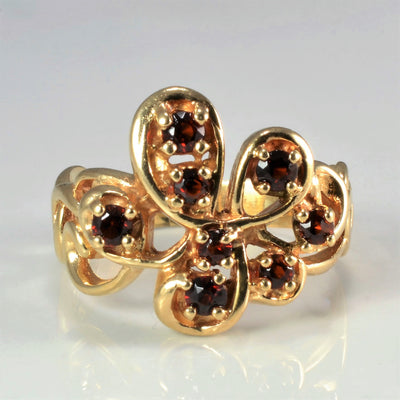 Textured Crossover Multi Garnet Ring | 0.76 ctw, SZ 11 |
