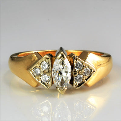 Offset Diamond Engagement Ring | 0.33 ctw, SZ 4.75 |