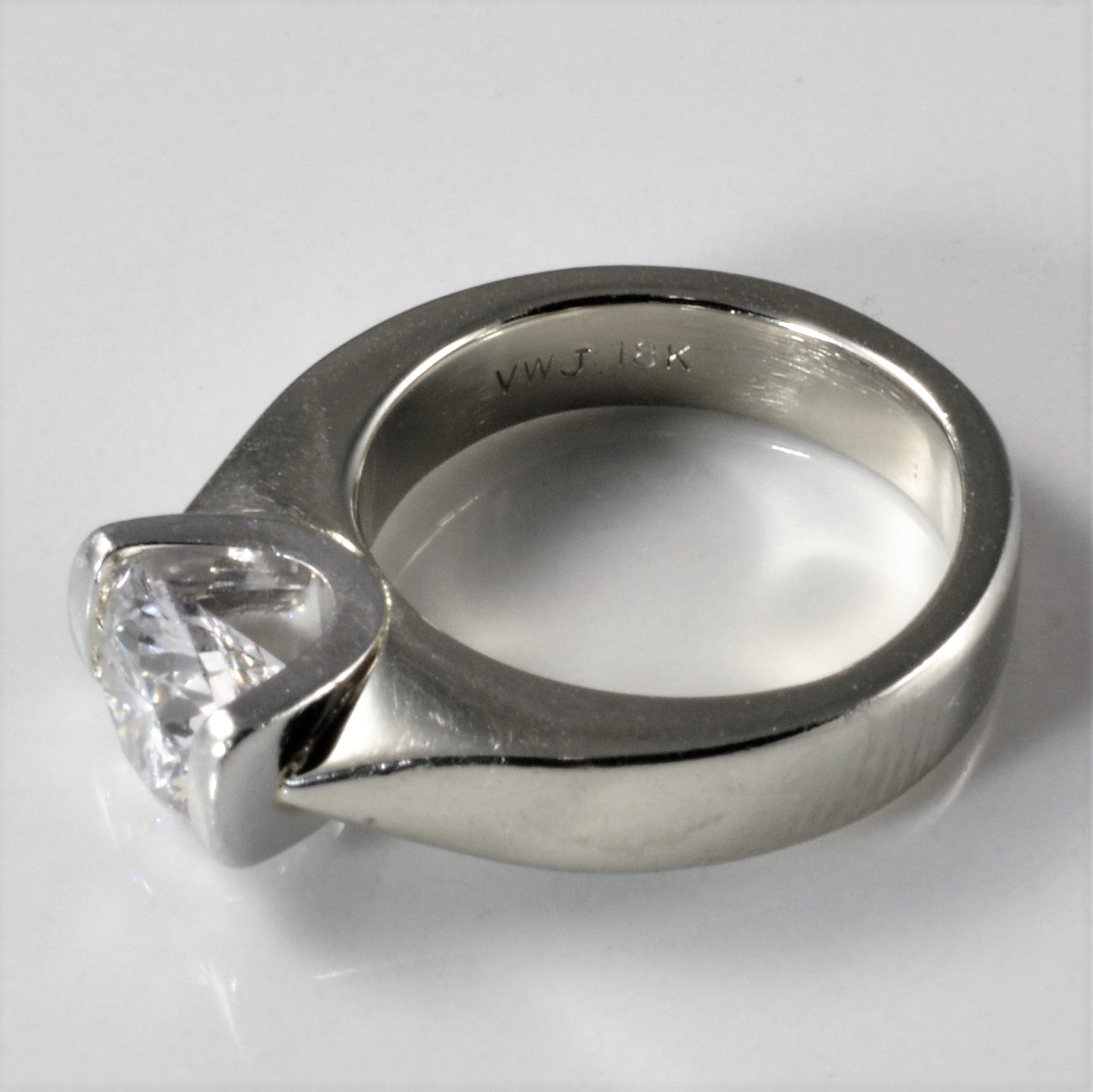 Semi Bezel Set Diamond Engagement Ring | 1.16ct | SZ 4 |