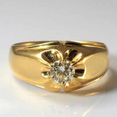 Belcher Set Solitaire Diamond Ring | 0.52ct | SZ 10.5 |