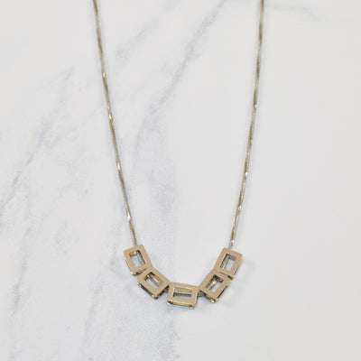 Platinum Open Box Necklace | 16