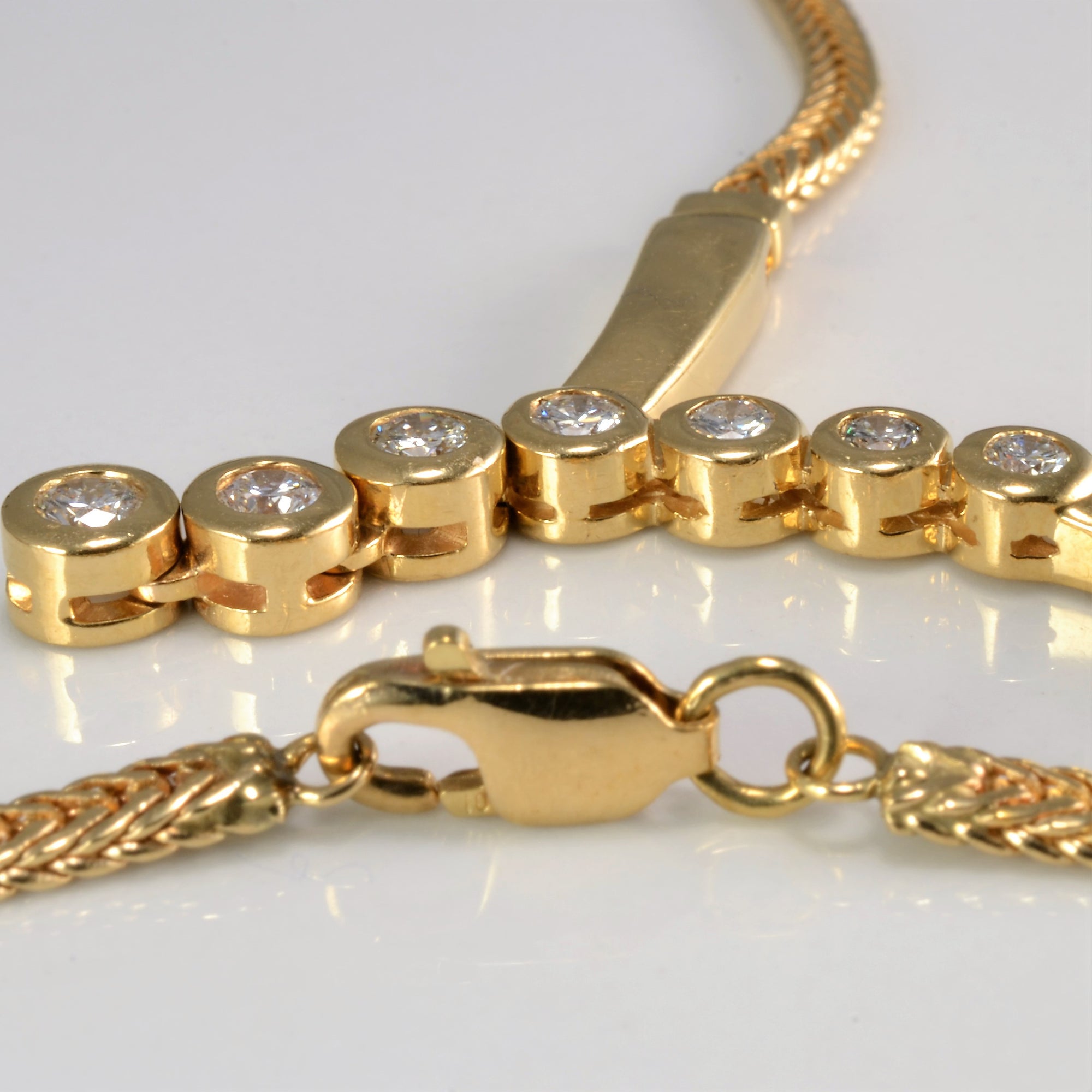 Bezel Set Diamond Journey Necklace | 0.60 ctw, 17''|