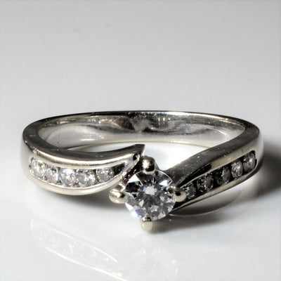 Bypass Channel Diamond Engagement Ring | 0.33ctw | SZ 6.75 |
