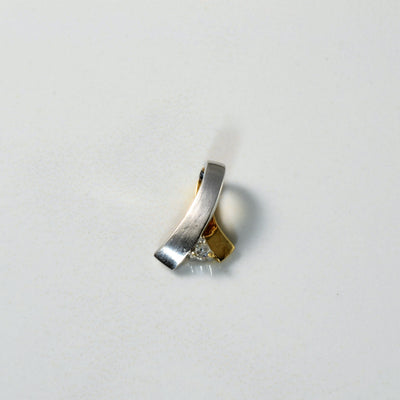Two Tone Diamond Pendant | 0.025ct |