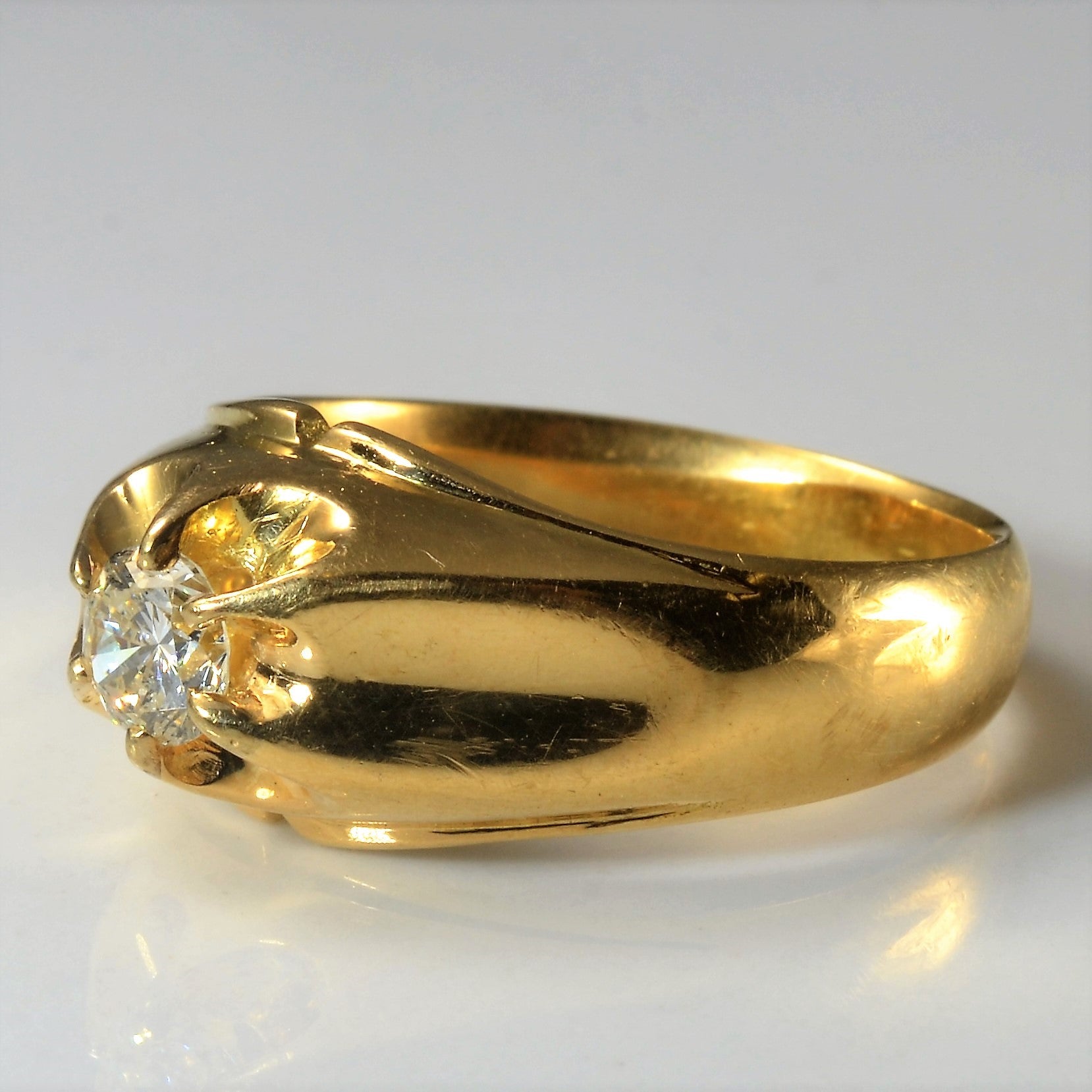 Belcher Set Solitaire Diamond Ring | 0.52ct | SZ 10.5 |