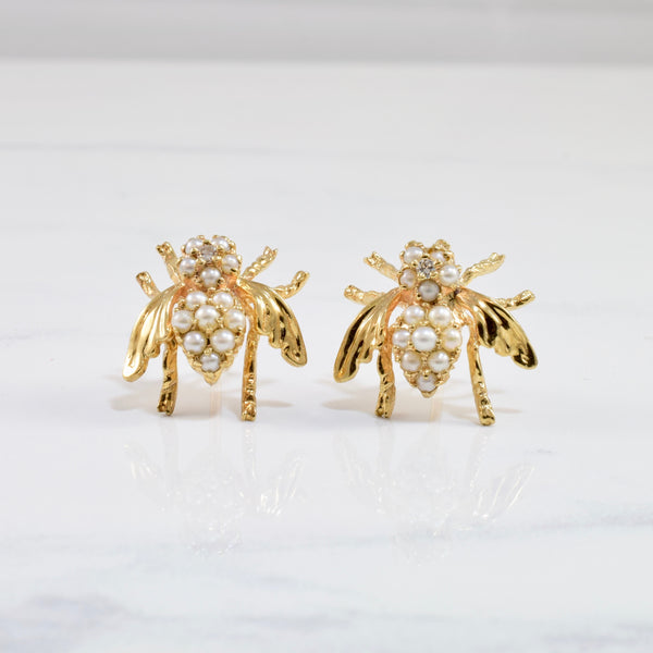 Bumblebee Stud Earrings | 0.04 ctw |