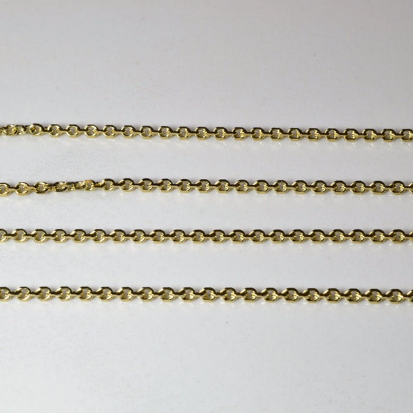 14k Yellow Gold Long Rolo Chain | 27