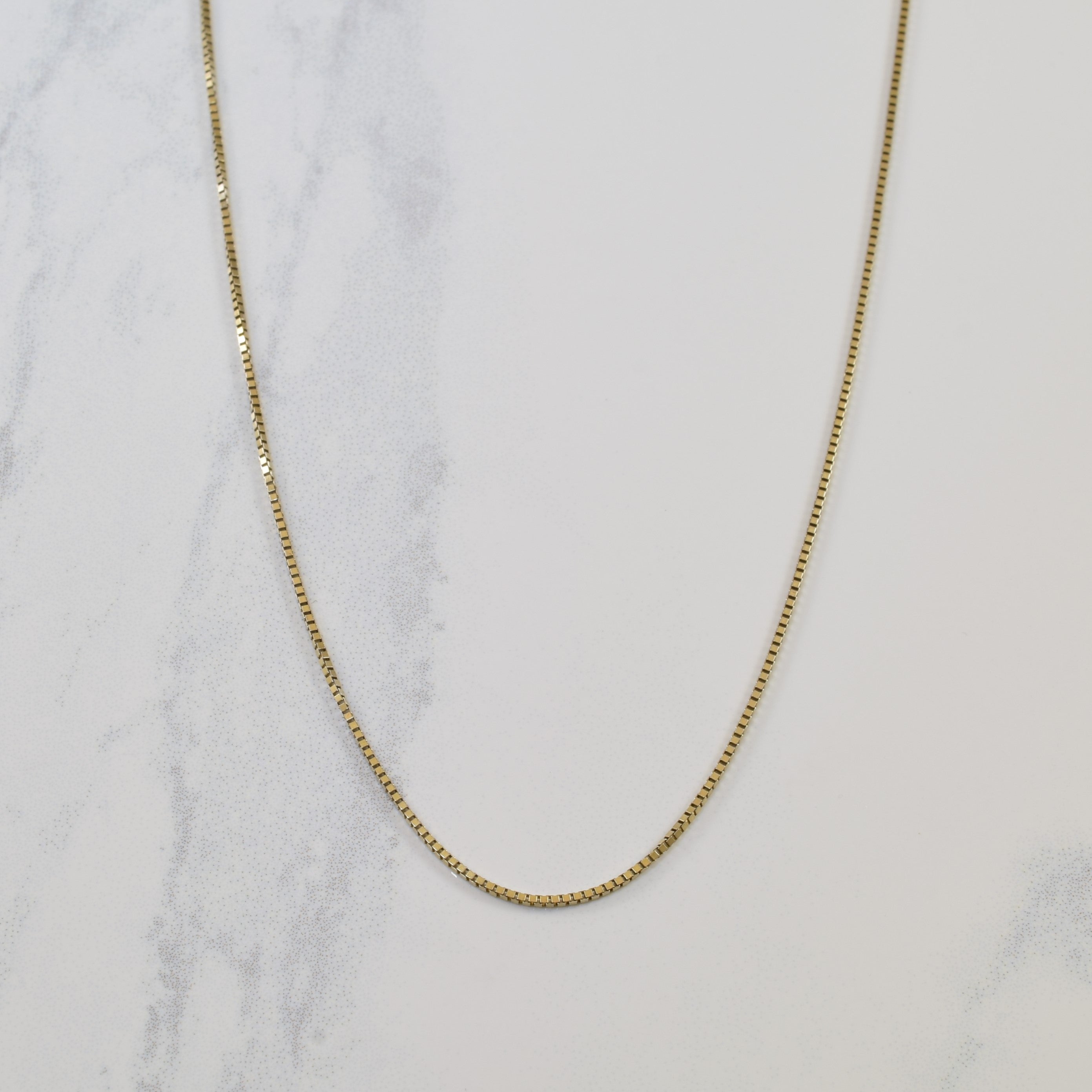 18k Yellow Gold Box Chain | 17" |