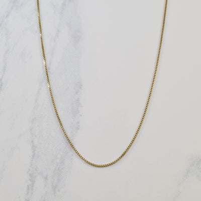 18k Yellow Gold Box Chain | 17
