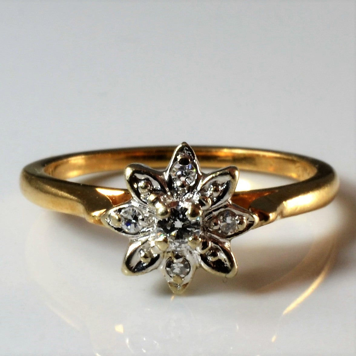 Diamond Flower Ring | 0.07ctw | SZ 5.75 |