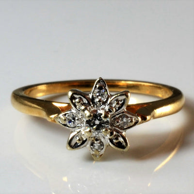 Diamond Flower Ring | 0.07ctw | SZ 5.75 |