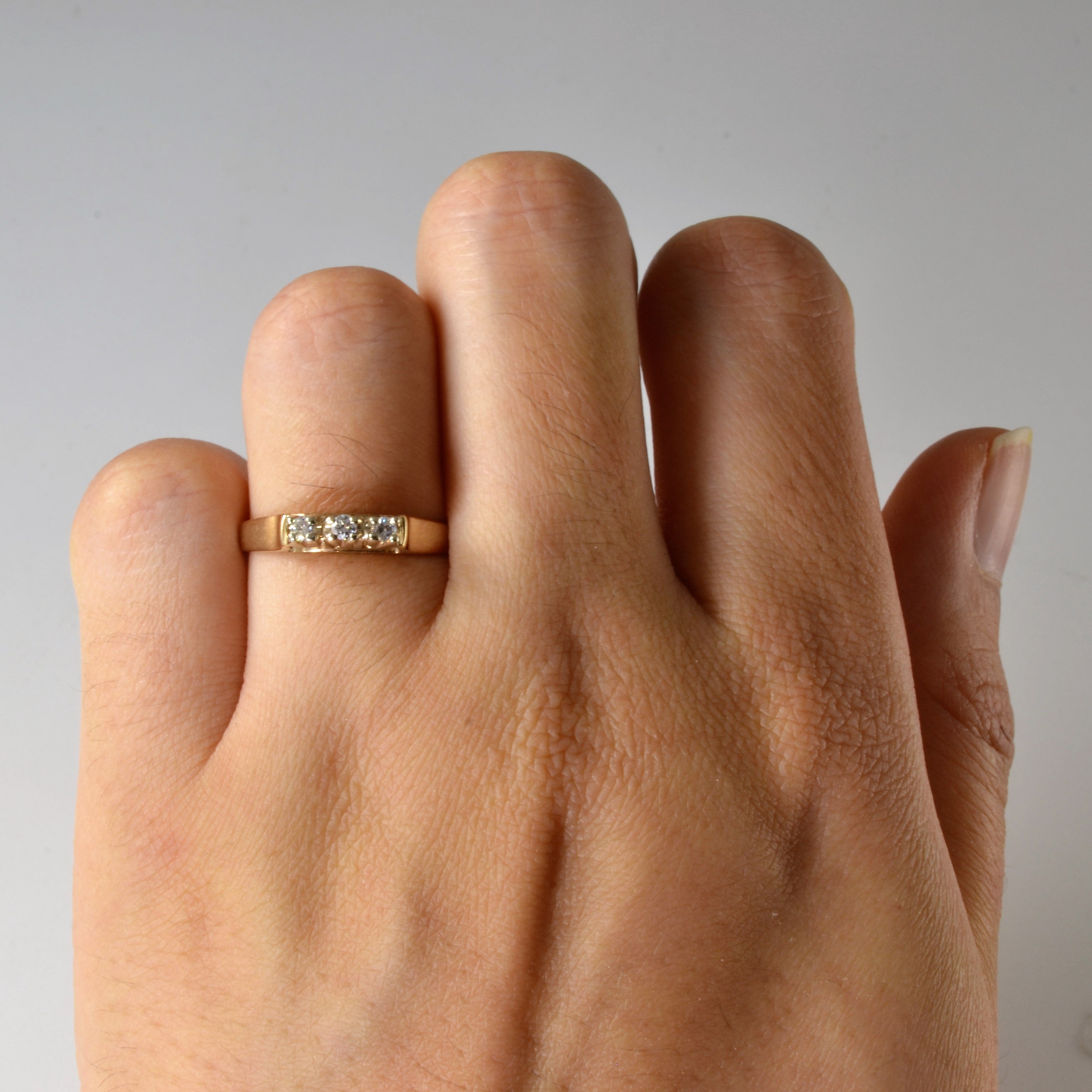 Three Stone Diamond Ring | 0.11ctw | SZ 6.25 |