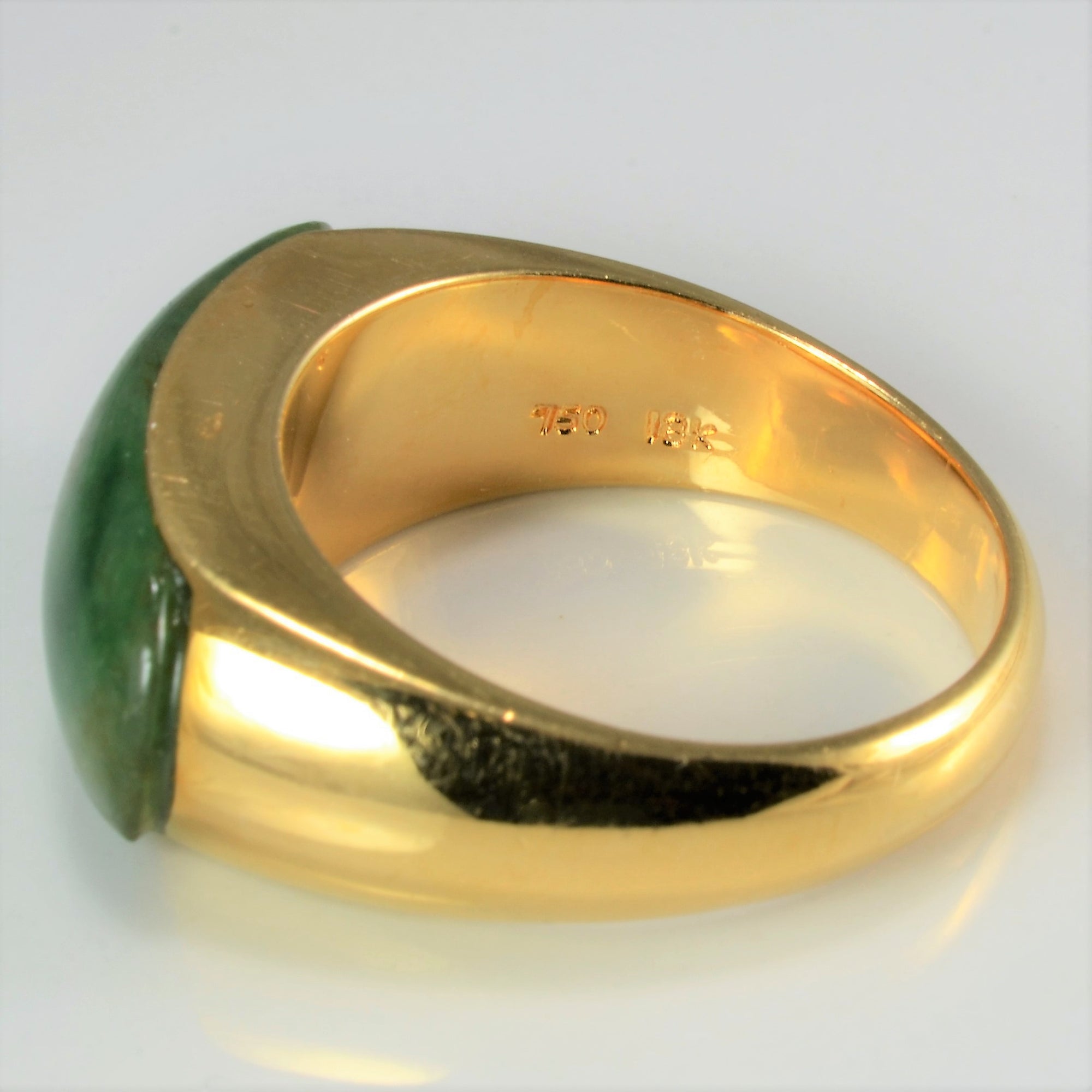 Dome Style Jade Wide Ring | SZ 10.75 |