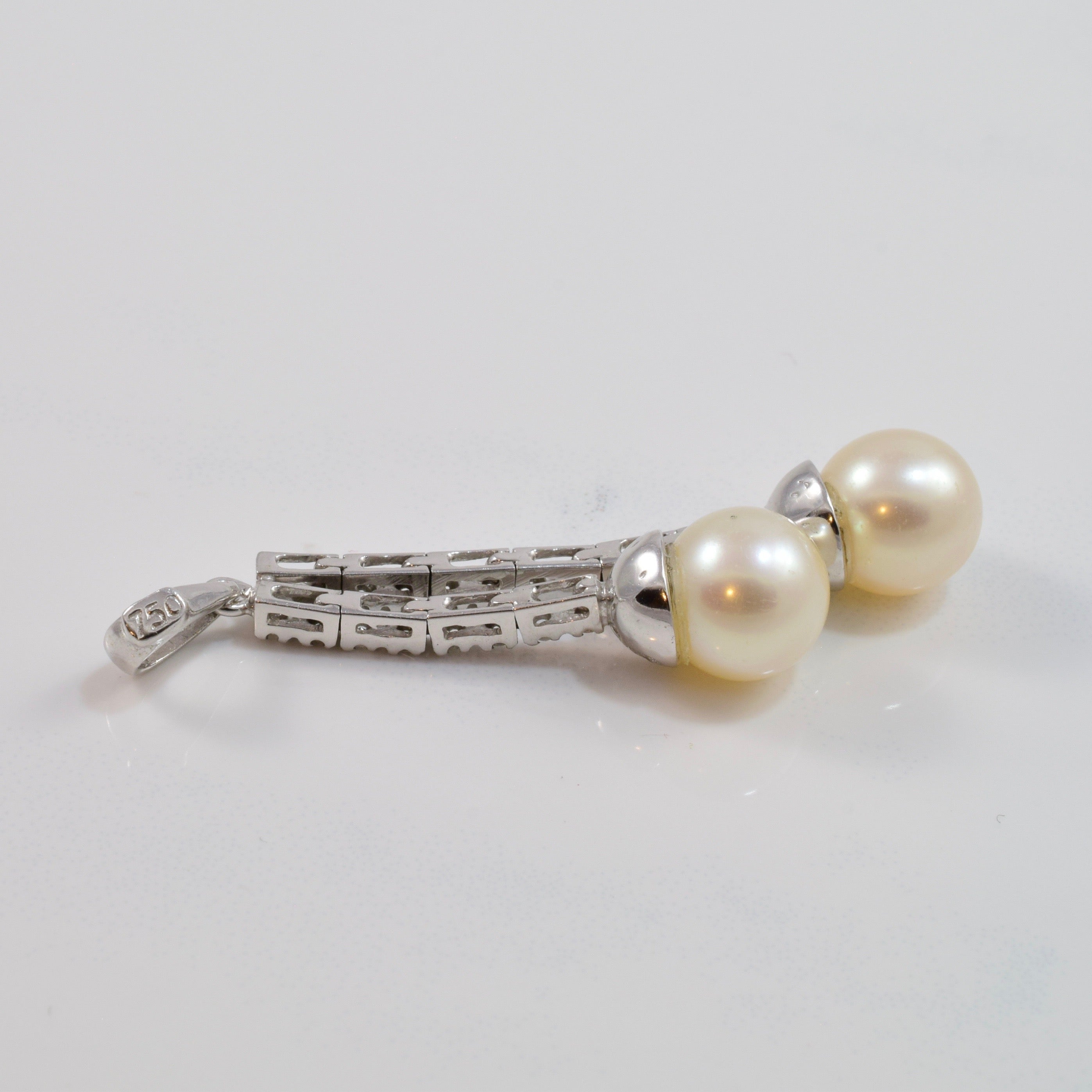 Diamond and Pearl Drop Pendant | 0.15 ctw |