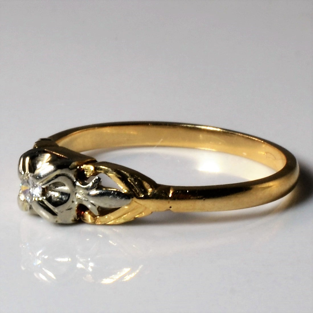 Retro Solitaire Diamond Ring | 0.035ct | SZ 6.25 |