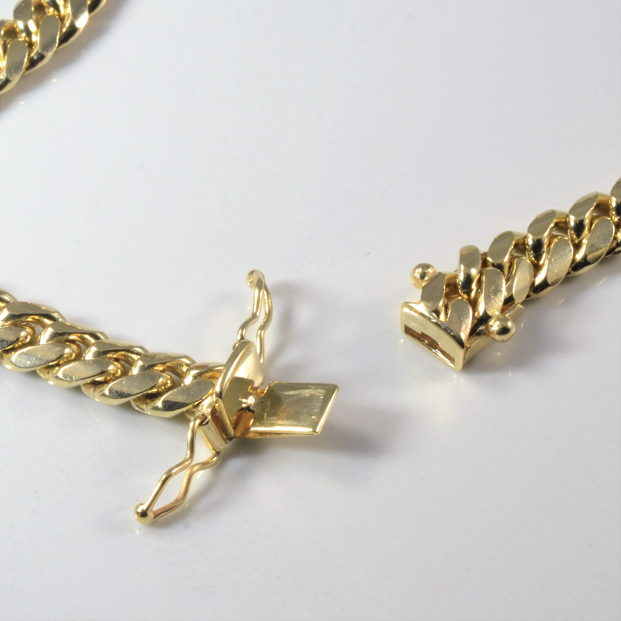 Chaîne cubaine en or jaune 14 carats | 20 pouces | 