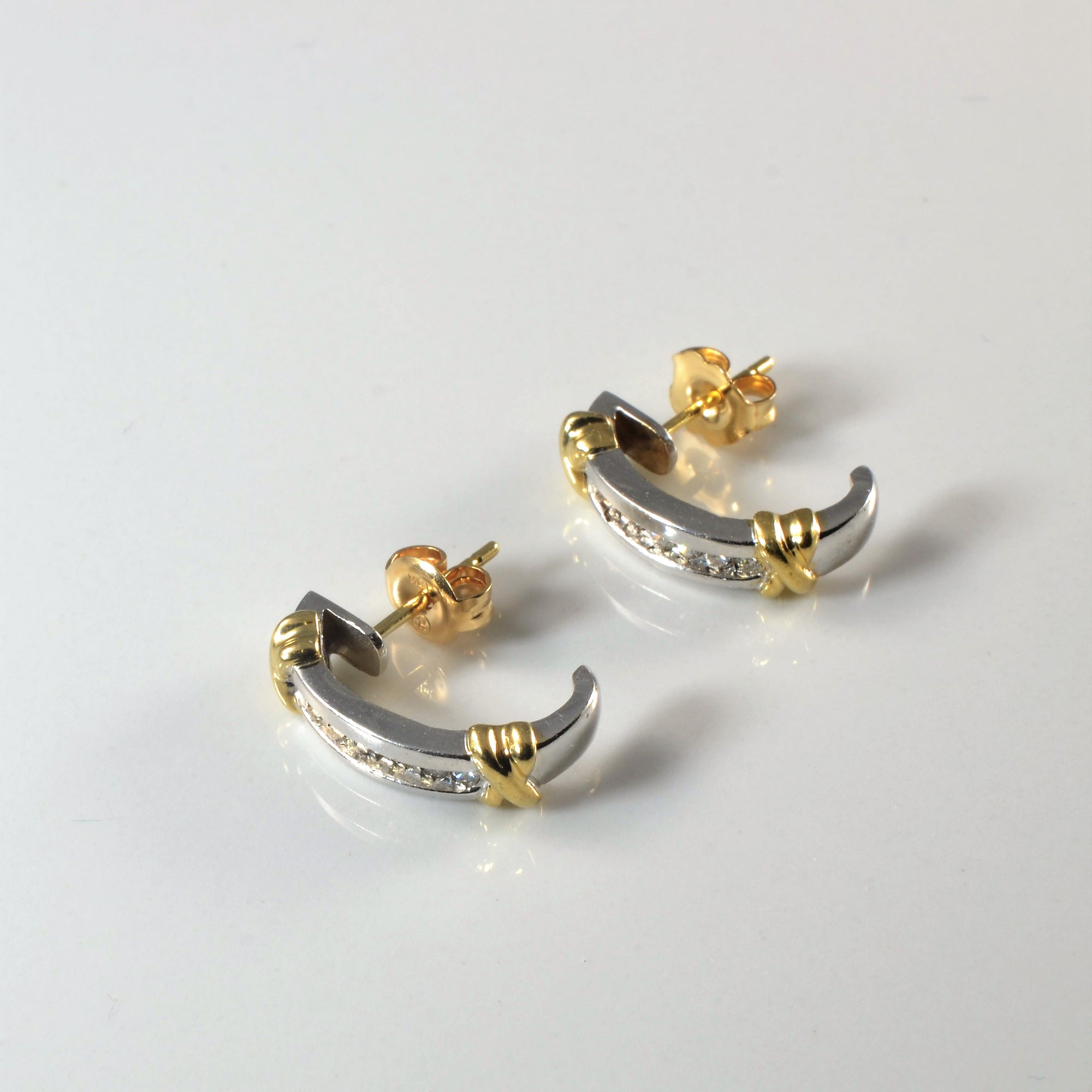 Channel Set Diamond Earrings | 0.14ctw |