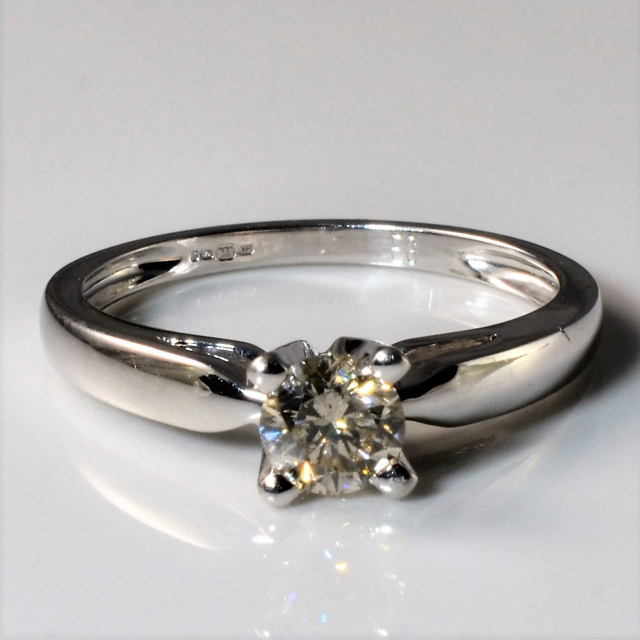 Tapered Solitaire Diamond Ring | 0.41ct | SZ 6.75 |