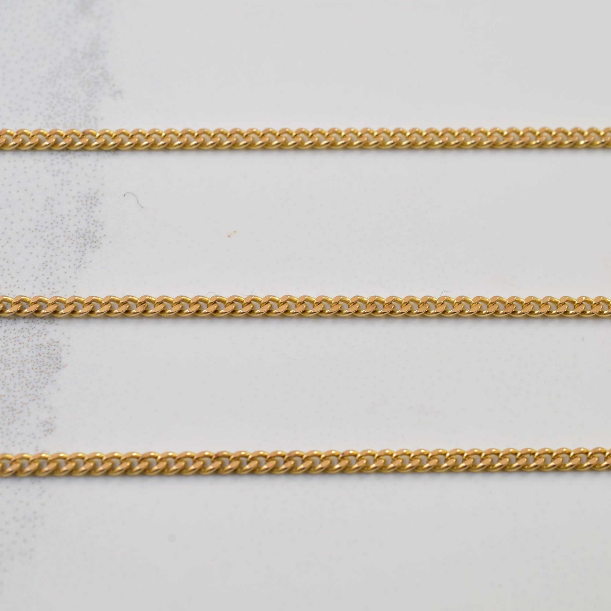 10k Yellow Gold Curb Chain | 20