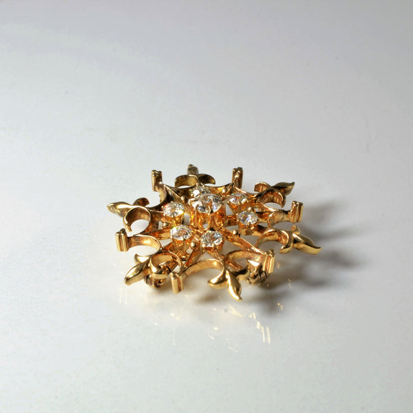 Diamond Snowflake Pendant/Brooch | 0.42ctw |