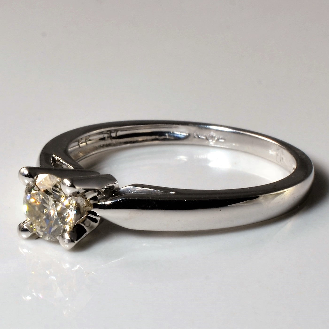 Tapered Solitaire Diamond Ring | 0.41ct | SZ 6.75 |