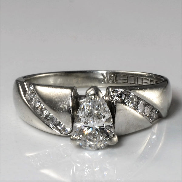 Pear Diamond Engagement Ring | 0.75ctw | SZ 6.5 |