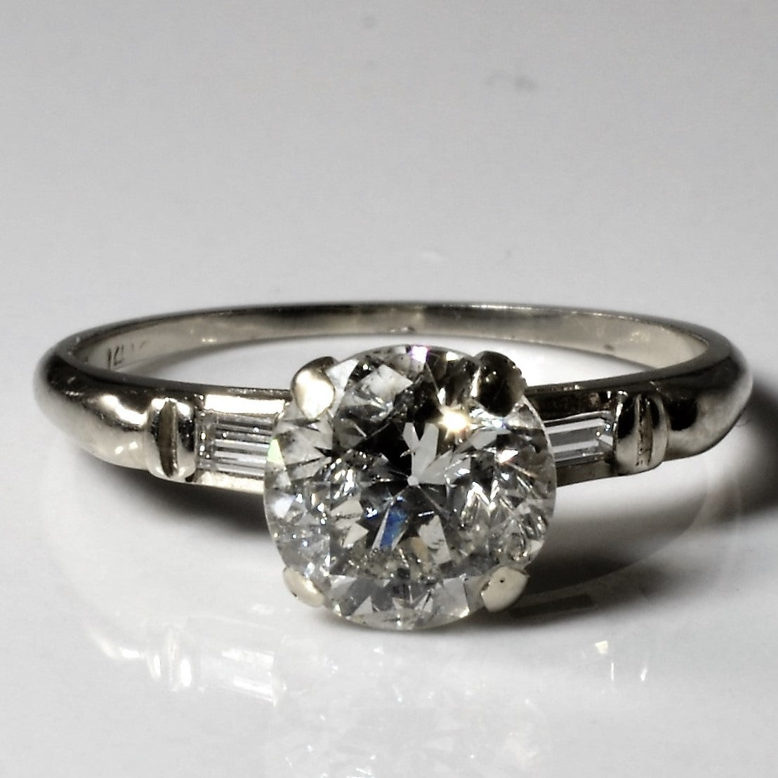 Bague de fiançailles trois diamants début des années 1940 | 1,31 ct | Taille 5,5 | 