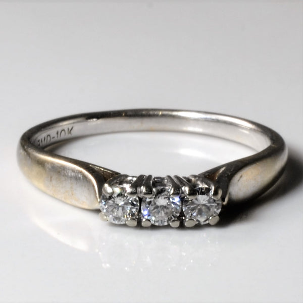 Three Stone Diamond Ring | 0.21ctw | SZ 7.25 |