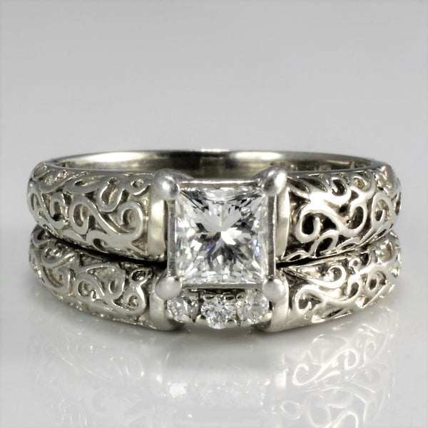 'Spence Diamonds' Filigree Diamond Engagement Ring Set | 0.58ctw | SZ 5.75 |