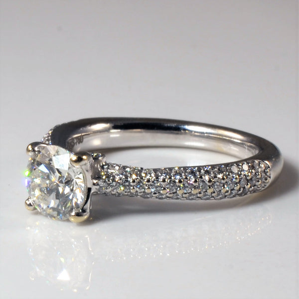 'Birks' Pave Diamond Engagement Ring | 1.50ctw | SZ 4 |