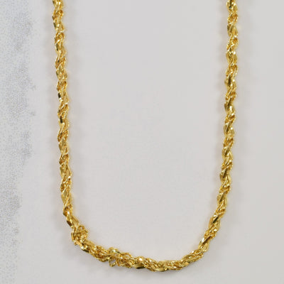 14k Yellow Gold Rope Chain | 18