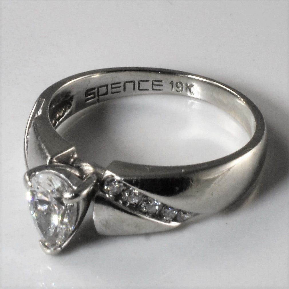Pear Diamond Engagement Ring | 0.75ctw | SZ 6.5 |