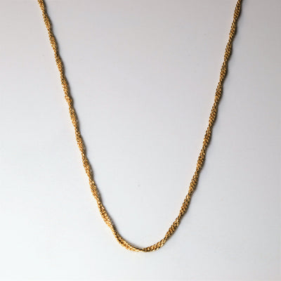 10k Yellow Gold Singapore Chain | 18