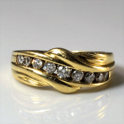 Channel Set Diamond Wave Ring | 0.41ctw | SZ 5 |