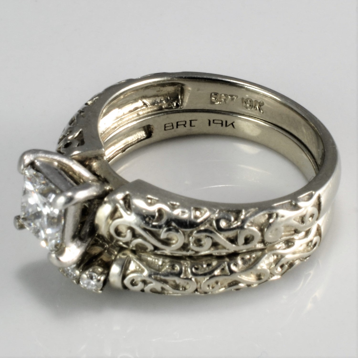 Spence Diamonds' Filigree Diamond Engagement Ring Set | 0.58ctw | SZ 5.75 |
