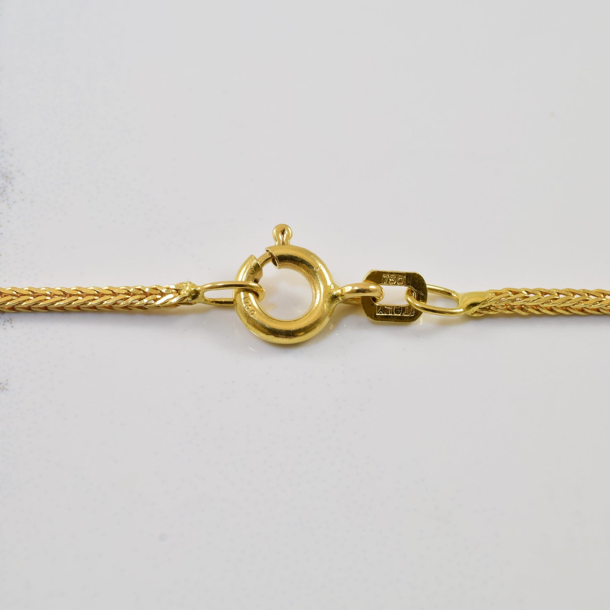 18k yellow gold wheat chain Clearance