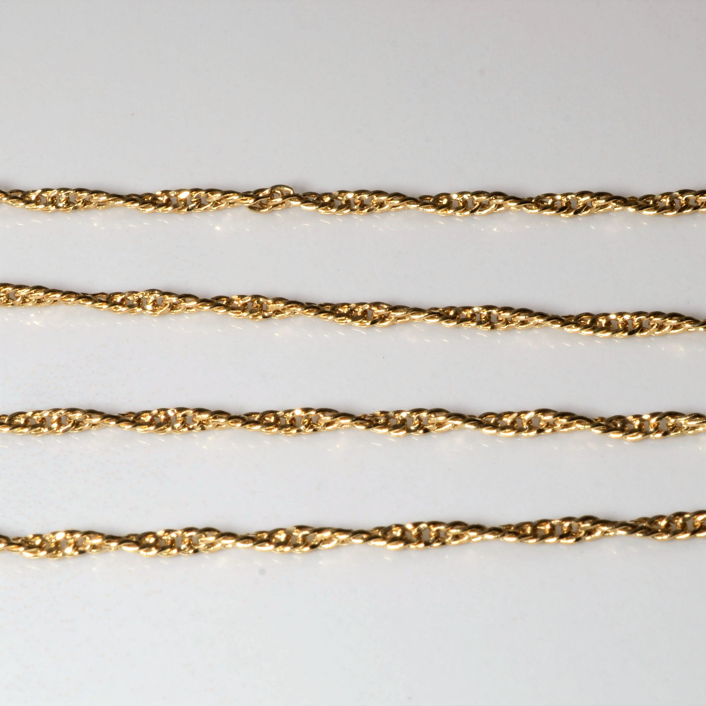 10k Yellow Gold Singapore Chain | 18"|