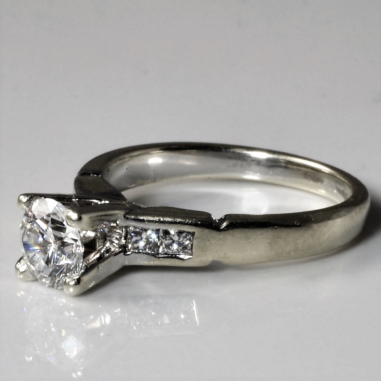 Mixed Cut High Set Diamond Engagement Ring | 0.66ctw | SZ 4 |