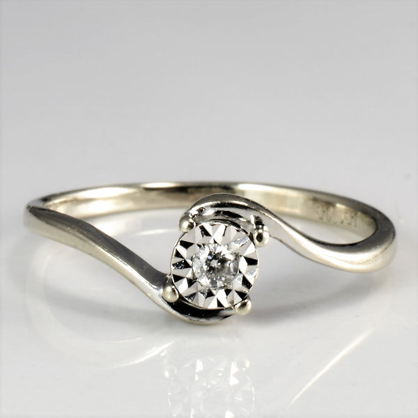 Bypass Solitaire Diamond Ring | 0.03 ct, SZ 5 |