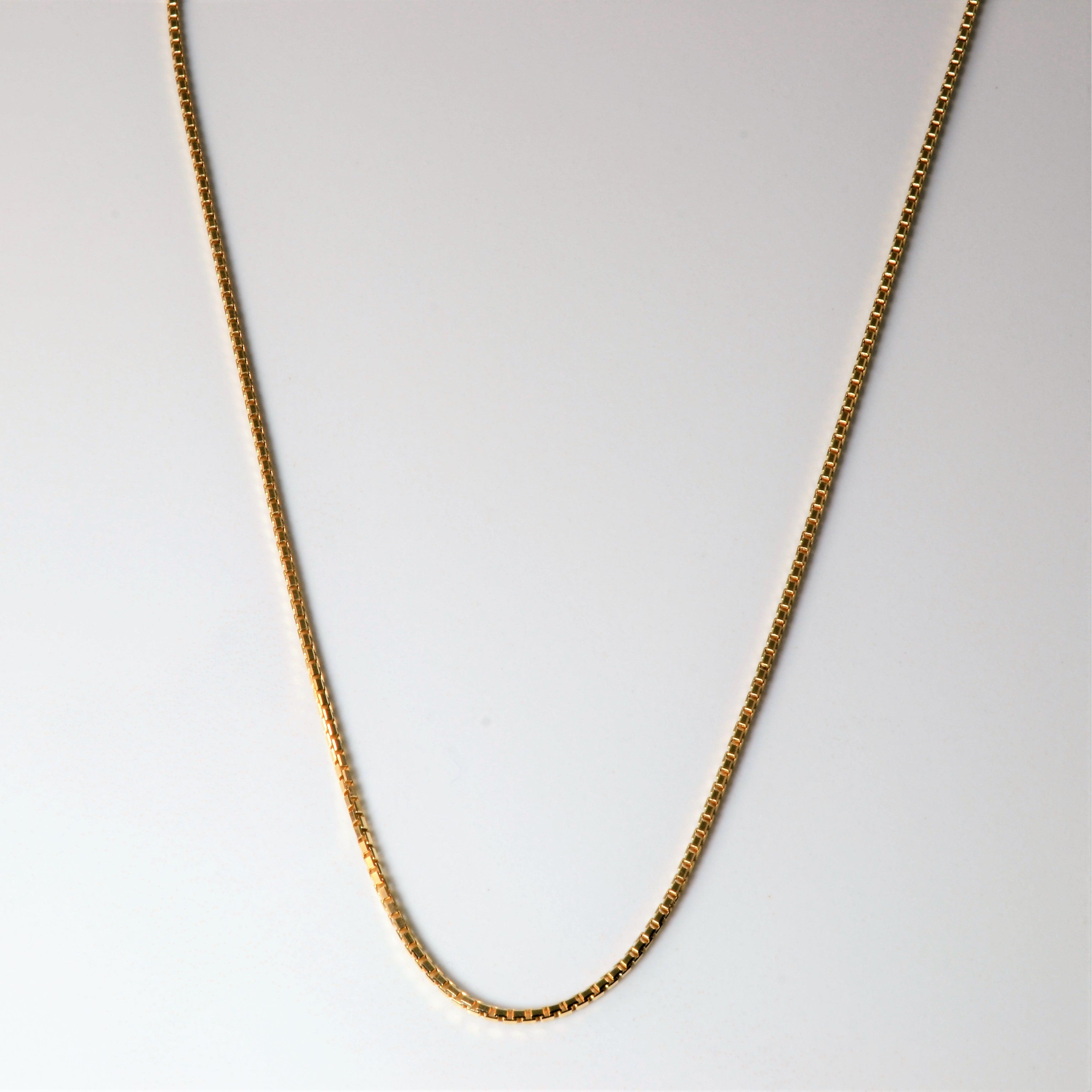 10k Yellow Gold Box Chain | 16"|